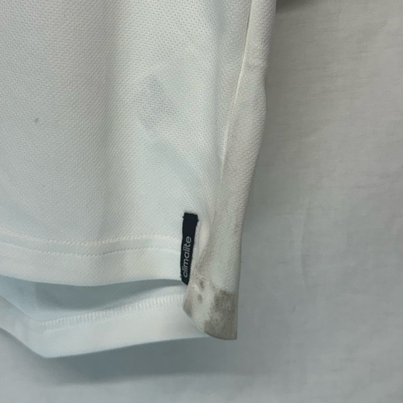 VTG Men's Adidas‎ Climalite Michigan Wolverines White Performance Polo Men's - Picture 8 of 12